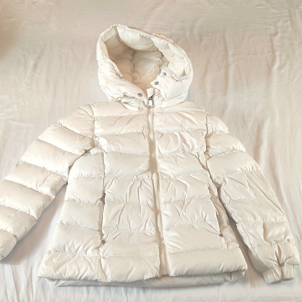 Polo Ralph Lauren White Coat in a Girls 8-10